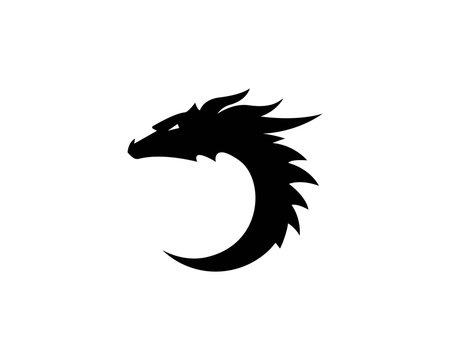 dragon logo vector icon illustration design
