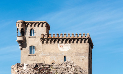 Remains of the castle of Tarifa in southern Spain