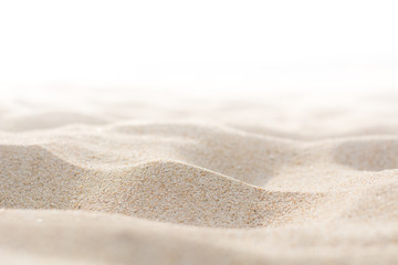 Fototapeta na wymiar Sand on white background