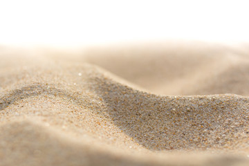 Fototapeta na wymiar Sand texture on white background