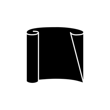 recommend clip art: Black & white vector illustration of transparent tracing paper. Flat icon of material for architect, drafter, engineer. Technical & mechanical drawing tool. Isolated object