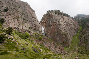 Fototapeta premium North Caucasus. The Republic of Kabardino-Balkaria. The Abai-Su waterfall