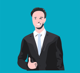 business man in black suit