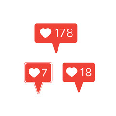 Social like counter. Social media vector illustration of web counter