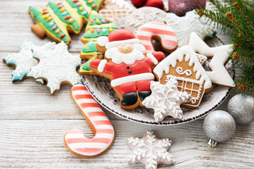 Christmas cookies and Christmas tree