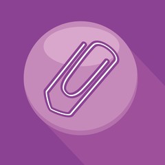 Vector illustration of a icons back to school - paper clip
