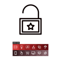 Padlock vector icon