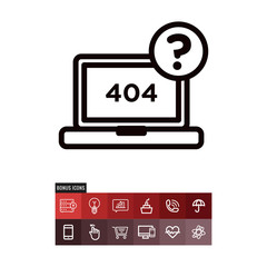 404 error vector icon