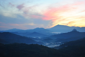 Fototapeta na wymiar Sunrise in Mountain