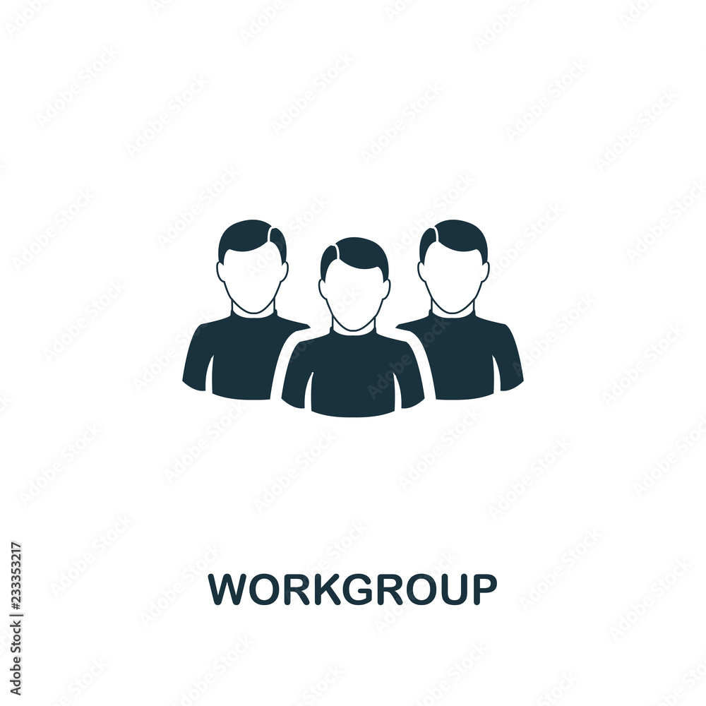 Poster workgroup icon. premium style design from teamwork icon collection. ui and ux. pixel perfect workgro
