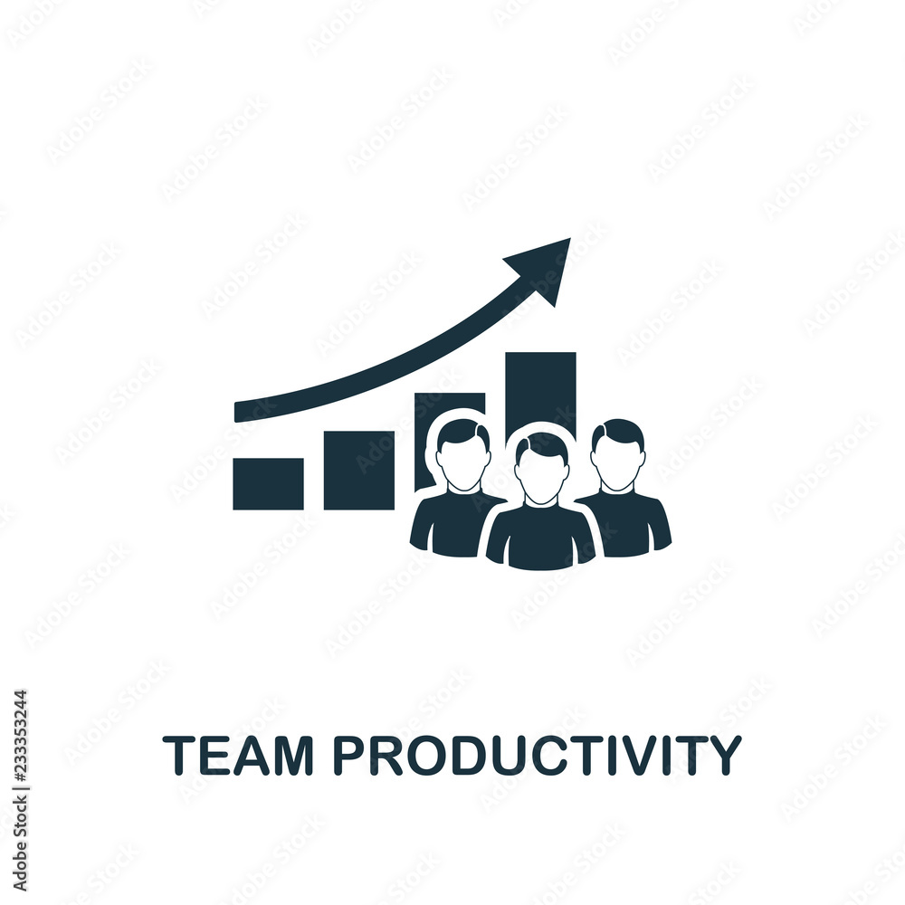 Poster team productivity icon. premium style design from teamwork icon collection. ui and ux. pixel perfect