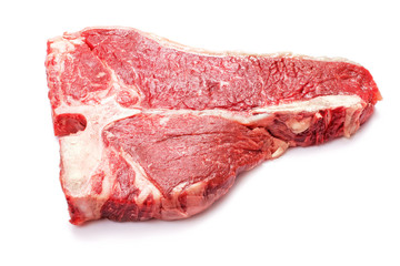 raw meat isolated on white background