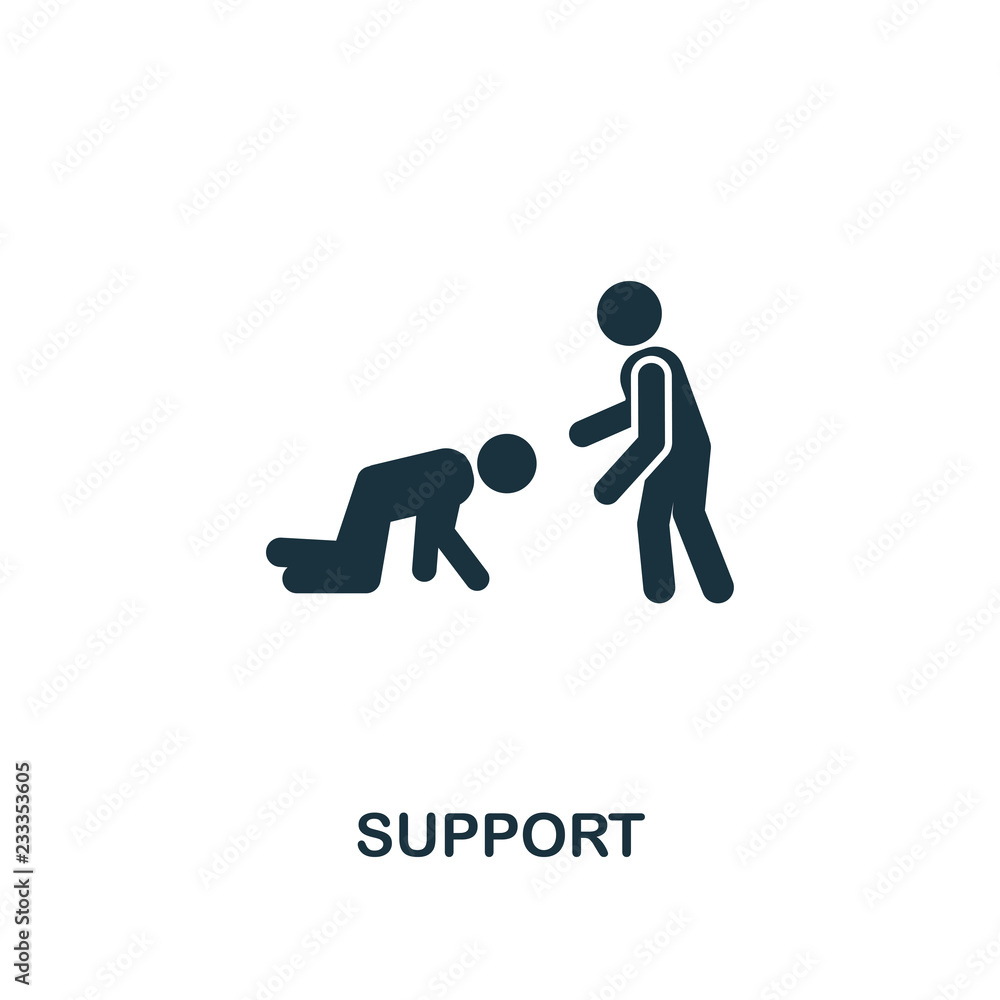 Poster support icon. premium style design from teamwork icon collection. ui and ux. pixel perfect support i