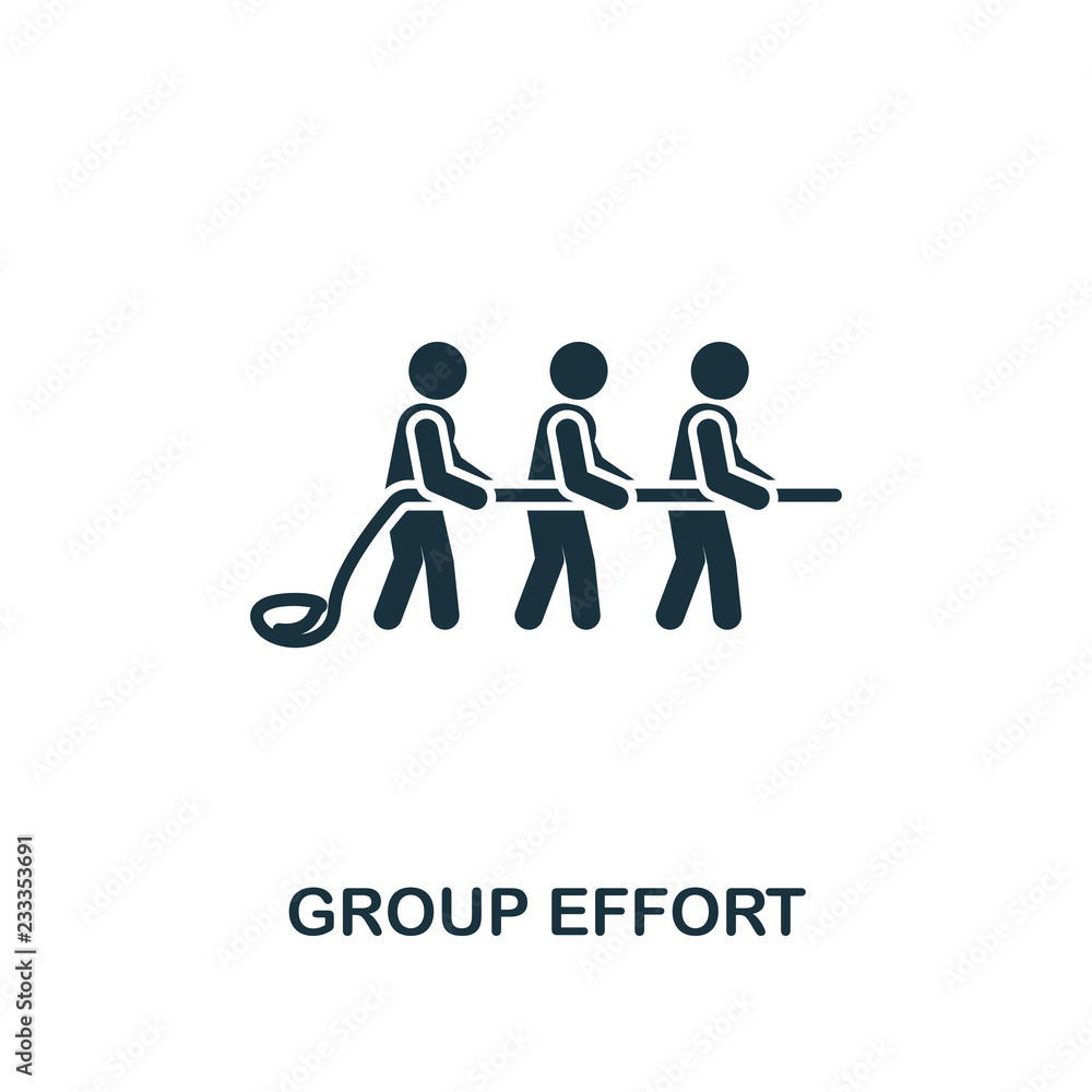 Poster group effort icon. premium style design from teamwork icon collection. ui and ux. pixel perfect grou