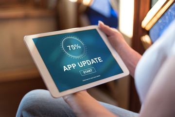 Application update concept on a tablet
