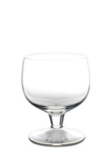 Vintage glass goblet on white background