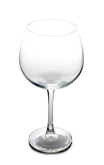 Vintage glass goblet on white background