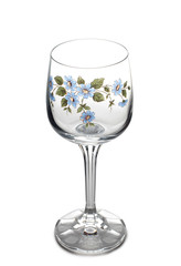 Vintage glass goblet on white background