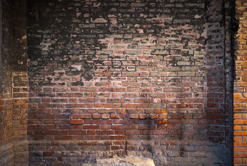 Brick wall in retro style