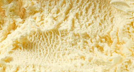 Vanilla ice cream detailed macro texture 