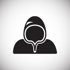 Thief on white background icon