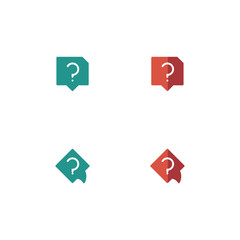 Question Icon Set. Flat Style. Line Style. Solid Style