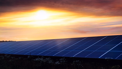 Solar panel . Solar photovoltaics panels . Modern solar panels . Solar energy . 
