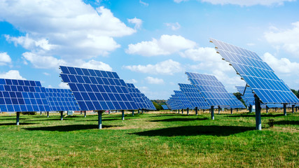 Solar panel . Solar photovoltaics panels . Modern solar panels . Solar energy . 