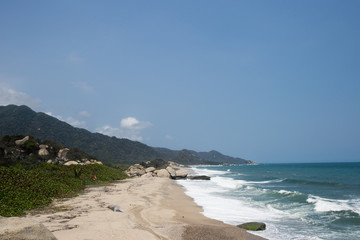 Costa en parque del Tayrona