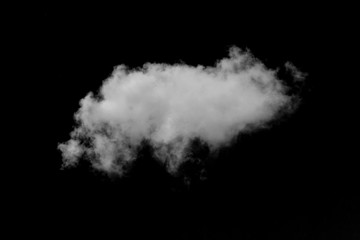 Fototapeta na wymiar White cloud with black background
