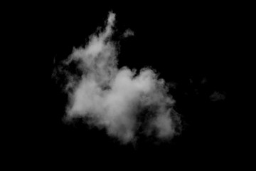 White cloud with  black background