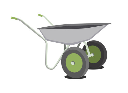 garden wheelbarrow, vector illustration