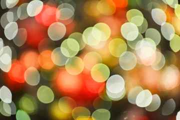 Red,orange,yellow,white holiday bokeh. Abstract Christmas background