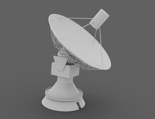 Satellite dish . 3D science concept .3d rendered illustration