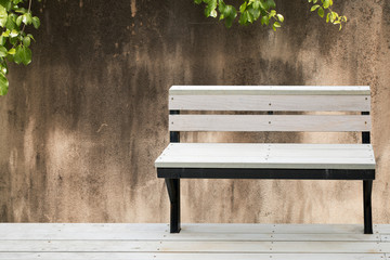 white chair with terrace outdoor for relax time