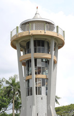 Fototapeta na wymiar View Tower in Upper Seletar Reservoir park at Singapore