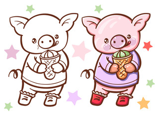 Cartoon pig