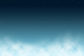 Fototapeta na wymiar night blue sky with cloud and little stars, night blue sky background, cloud and stars background in blue color