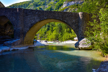old stone bridge, Provence, France Gorges de la Méouge
