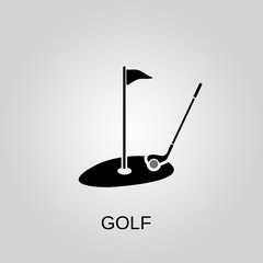 Golf icon. Golf symbol. Flat design. Stock - Vector illustration.
