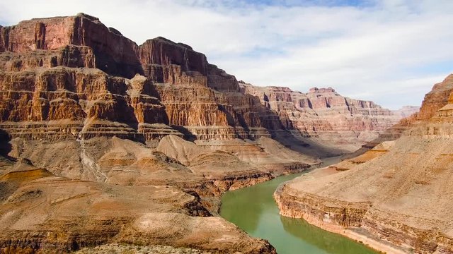 landscape and nature concept - view of grand canyon cliffs and colorado river