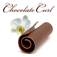 Chocolate Curl isolated on white background