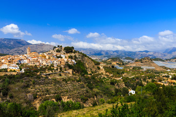 Fototapeta na wymiar Panorama of the Spanish city of Polop