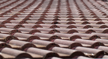 Old roof tiles texture abstract background