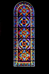 Foto auf Acrylglas Befleckt Beaugency. Glasfenster in der Abtei Notre-Dame. Loiret. Loiretal Zentrum