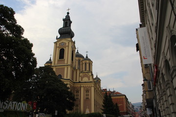 Sarajevo is the capital and largest city of Bosnia and Herzegovina.  Sarajevo, Bosnia and Herzegovina 08.06.2017