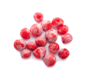 frozen strawberries background