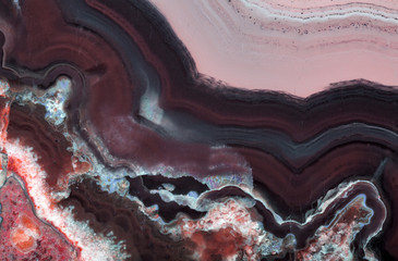 texture with pink and dark red agate structure - obrazy, fototapety, plakaty