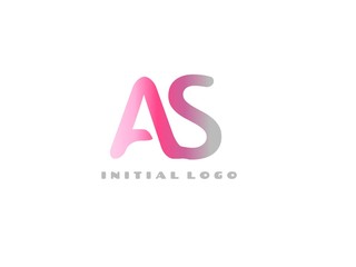 AS Initial Logo for your startup venture