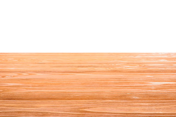 template of orange wooden floor on white background